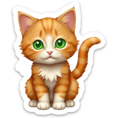 Ginger tabby kitten sticker