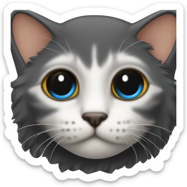 Gato negro con un ojo sticker