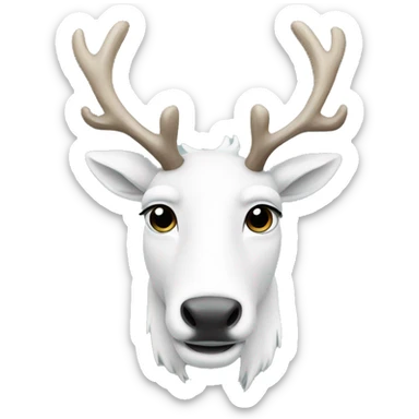 white-reindeer sticker