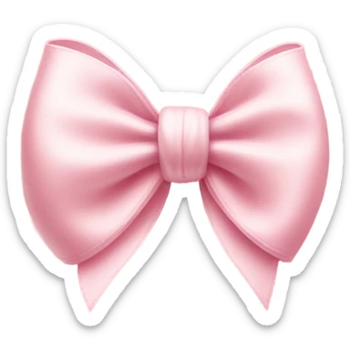 light pink bow on light pink bow with pearl  sticker