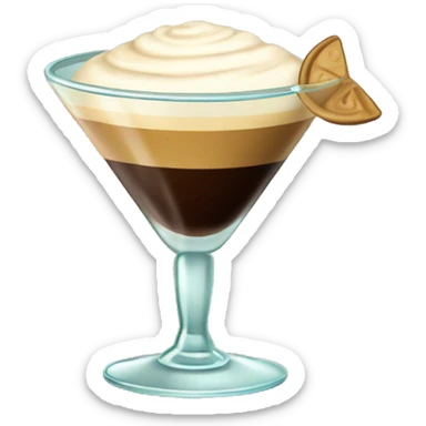 Cute espresso martini in vintage glass sticker