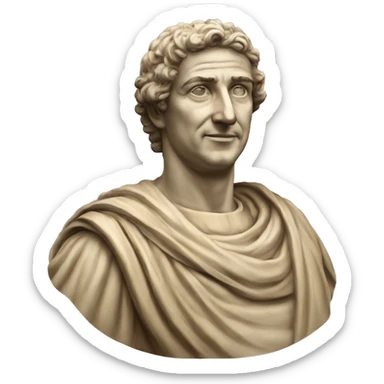 estatua de Marco Aurelio emperador estoico feliz sticker
