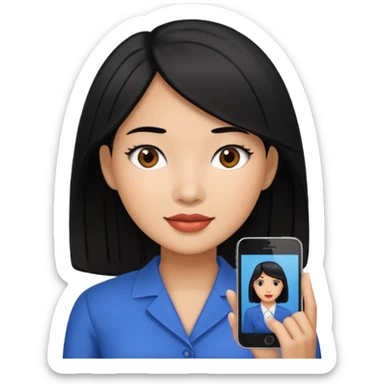 Female Filipino Virtual Assistant with Black Hair sticker