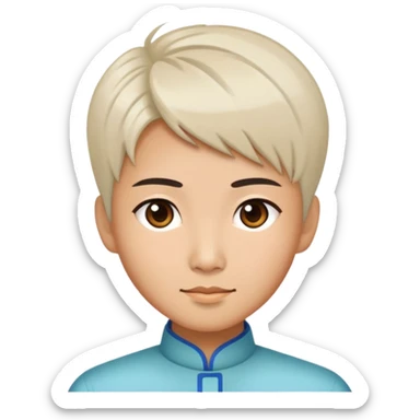 Chinese person with a modern hairstyle sticker