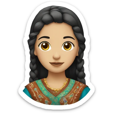 Turkmen girl sticker
