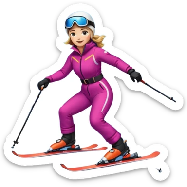 Woman Skiing, Matterhorn sticker