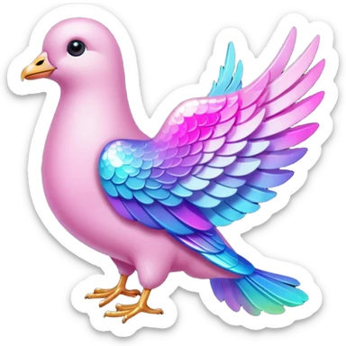 Pink Sparkle Dove  sticker