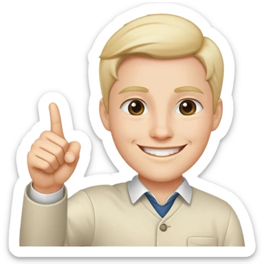 Smile with honor finger  sticker