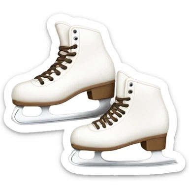 two winter white skates with brown laces on one direction  sticker
