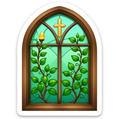 church vine glass sticker
