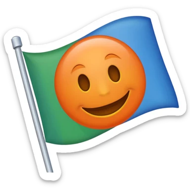 Emoji de drapeau avec les couleurs suivante : 🟦🟧🟩⚪️ plus clair le vert et oublie pas le blanc  sticker