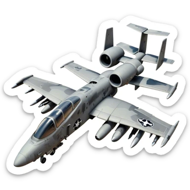 Warthog Jet (A-10 Thunderbolt II) - Fairchild Republic (Model Year: 2022) (Iconic colour: Desert camo) sticker