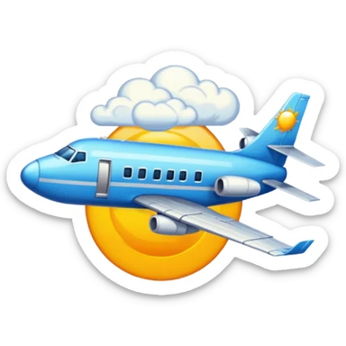 Crée un emoji en pixel art combinant 🛫 (avion au décollage) et 🌤️ (soleil derrière un nuage).
Style : rétro pixel art, résolution 32x32 pixels.
Format : PNG avec fond transparent. sticker