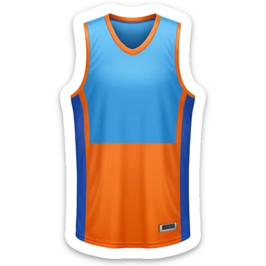 basketball jersey object icon, sleeveless sports jersey, vibrant colors, 3D cartoon, mobile game icon style, centered, clean background, no text, no watermark
 sticker