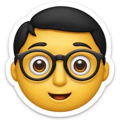 Ladrão com dinheiro,um óculos todo preto sticker