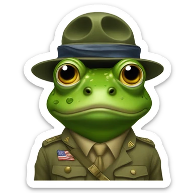 war veteran frog sticker
