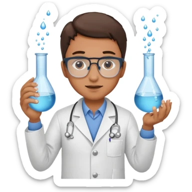 Scientist, testing water samples sticker
