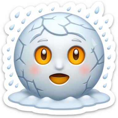 heavy snow storm and freezing in cold sticker