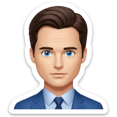 Matt Bomer with blue eyes sticker