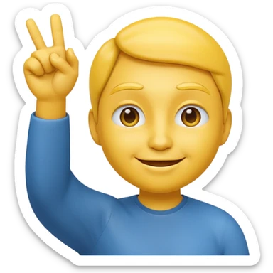 iOS-style 3D classic round yellow emoji face, confident smirk, half-closed eyes, both hands raised with thumbs pointing inward toward itself, expressing 'me' or 'I'." sticker