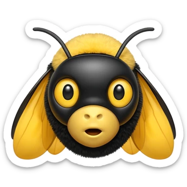 A surprised bumblebee sticker