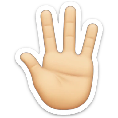 Hand but thump between index and middle finger sticker