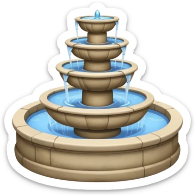 small garden fountain sticker