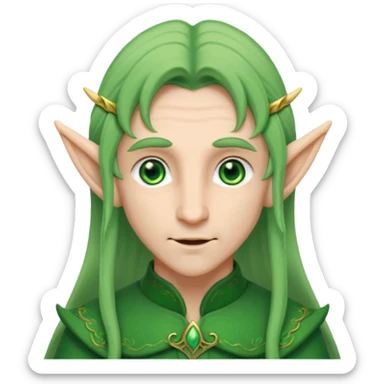 male elf with long ears sticker