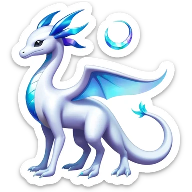 Futuristic-lugia-dragonair-suicune-hybrid, full body sticker