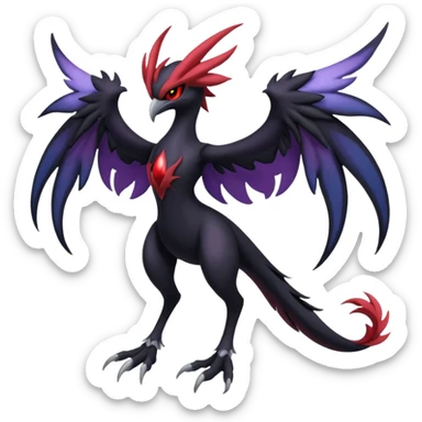 Yveltal-Darkrai-Lunala-Fakémon-hybrid-creature (full body)  sticker