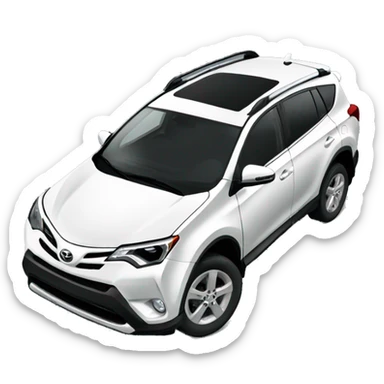 white toyota rav4 sticker