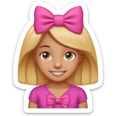 A baddie girl giving cute vibes but don't make it look like more of a human emoji more of a emoji a regular emoji sticker