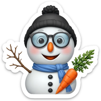 snowman wearing cool glasses sticker