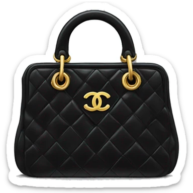 Black classic Chanel handbag  sticker