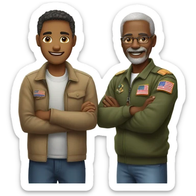 military veteran, faithful single dad, older than most dads with a teenage son, Believer in Jesus, Love's God, and security team volunteer at church sticker