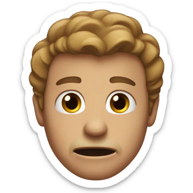 Emoji when you are stunned to speak sticker