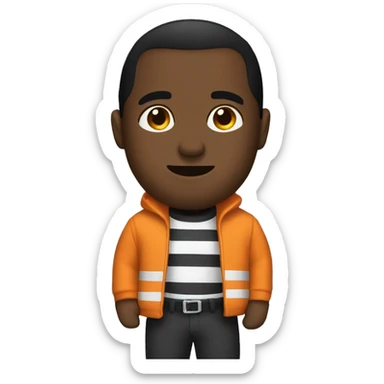 diddy in a jail suit sticker