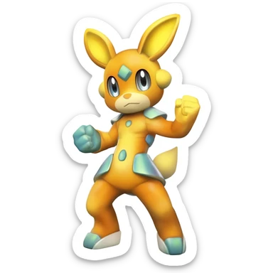 Shiny Furret-Meowstic-Oshawott-Hybrid (Full body) sticker