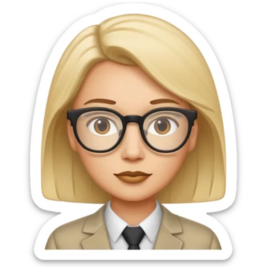 Gender neutral design manager with glasses sticker