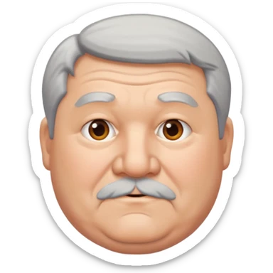 señor muy mayor gordo pelo gris sin bigote  sticker