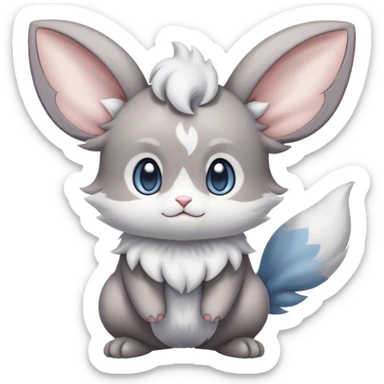 Minccino-Espurr-Cinccino-creature-hybrid sticker