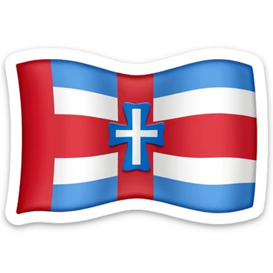 Drapeau haute savoie croix simple sticker