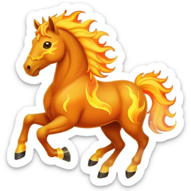 fire horse emoji to push notification . more fire on the horse sticker