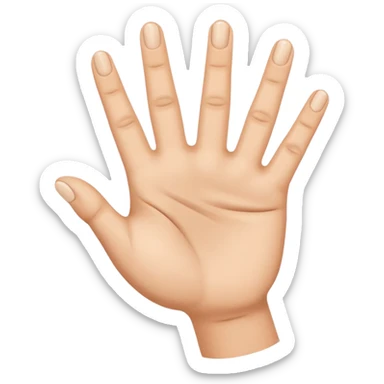 3 doigts collés d’une main beige  sticker