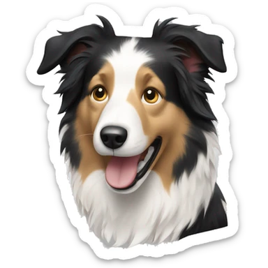A blonde border collie  sticker