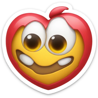 Corazón real con un ojo sticker