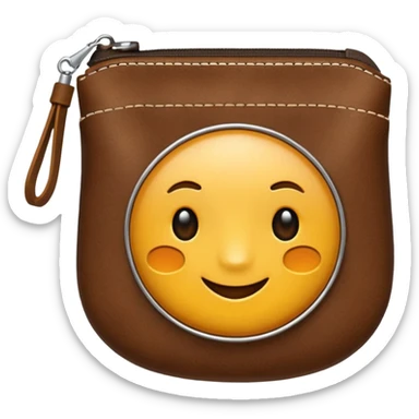 Coin purse – small pouch with zipper or clasp. sticker