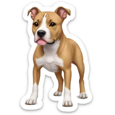 Fawn American Staffordshire Terrier sticker