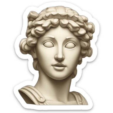 Sculpture of Athena the Greek goddess  sticker
