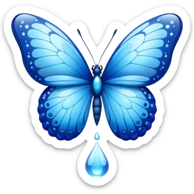 Watery water hydro butterfly  sticker
